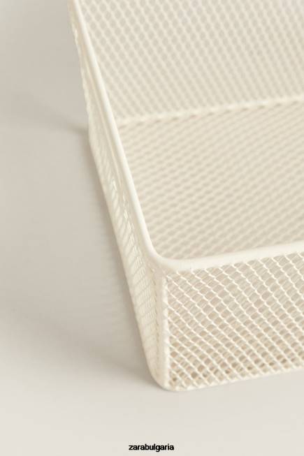 Zara аксесоари 66FT1697 унисекс лакирана кошница бяло