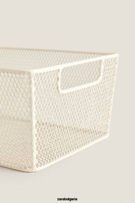 Zara аксесоари 66FT1697 унисекс лакирана кошница бяло