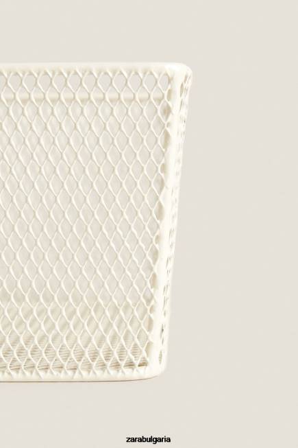 Zara аксесоари 66FT1697 унисекс лакирана кошница бяло