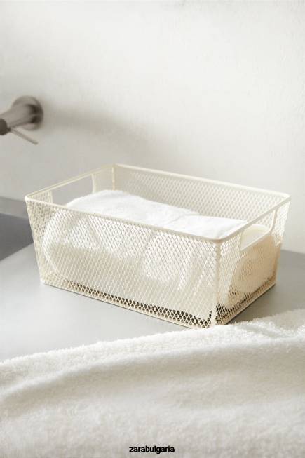 Zara аксесоари 66FT1697 унисекс лакирана кошница бяло