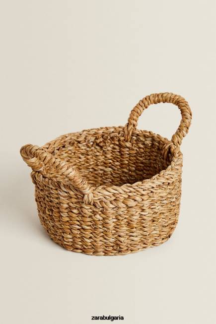 Zara аксесоари 66FT1698 унисекс плетена кошница с дръжки светло бежово