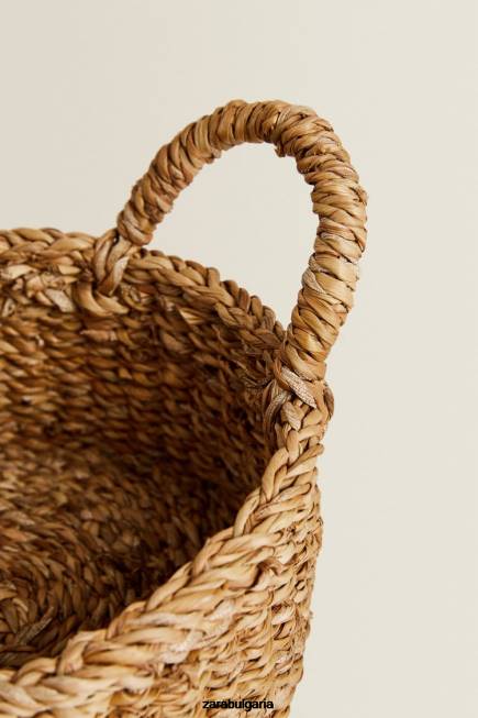 Zara аксесоари 66FT1698 унисекс плетена кошница с дръжки светло бежово