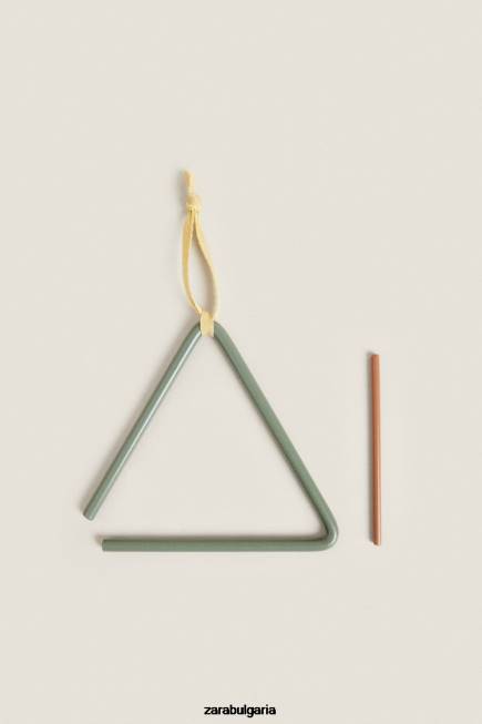 Zara аксесоари 66FT1589 унисекс музикална играчка триъгълник морско зелено