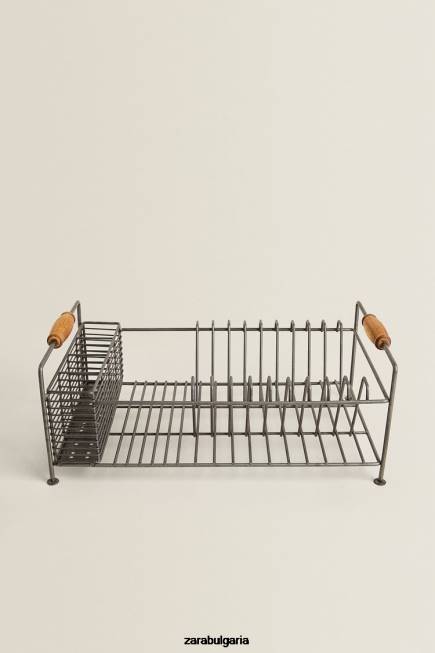 Zara аксесоари 66FT1784 унисекс поставка за сушене на желязо и акациево дърво стомана