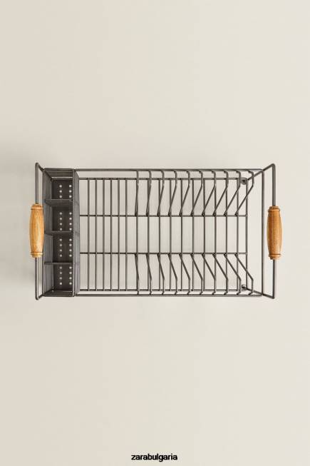 Zara аксесоари 66FT1784 унисекс поставка за сушене на желязо и акациево дърво стомана