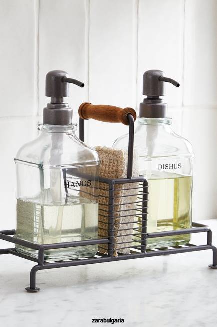 Zara аксесоари 66FT1785 унисекс двоен дозатор със стойка стомана