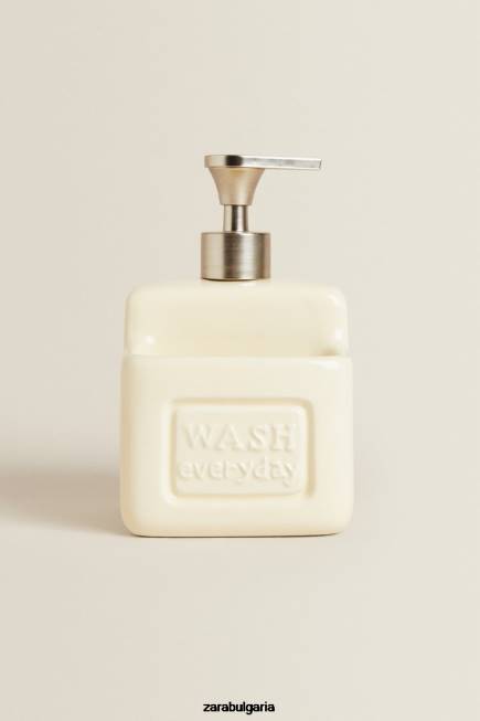 Zara аксесоари 66FT1786 унисекс дозатор за препарат за съдове с място за съхранение сметана