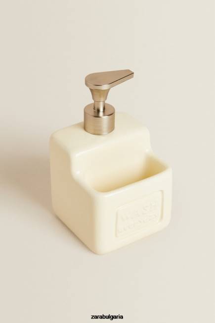 Zara аксесоари 66FT1786 унисекс дозатор за препарат за съдове с място за съхранение сметана