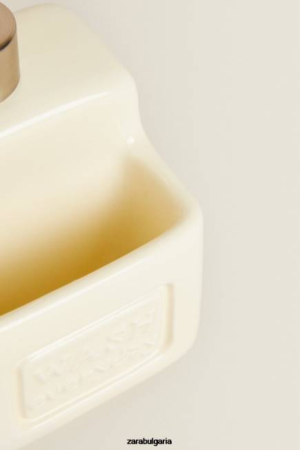 Zara аксесоари 66FT1786 унисекс дозатор за препарат за съдове с място за съхранение сметана