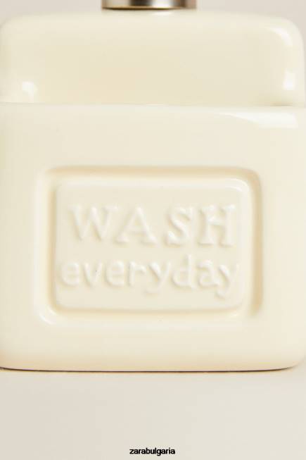 Zara аксесоари 66FT1786 унисекс дозатор за препарат за съдове с място за съхранение сметана