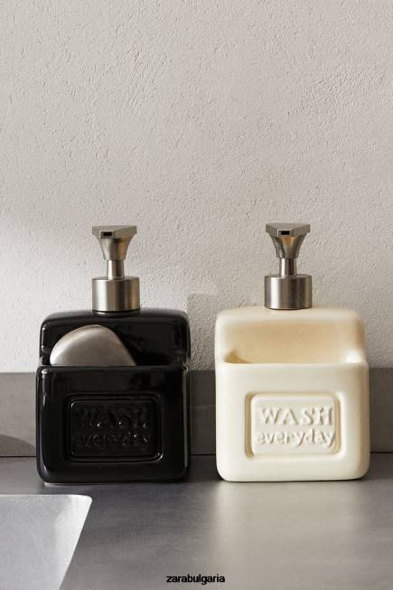 Zara аксесоари 66FT1786 унисекс дозатор за препарат за съдове с място за съхранение сметана