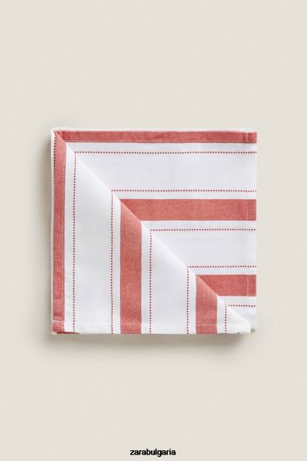 Zara аксесоари 66FT1665 унисекс салфетки от боядисани конци (пакет от 2) тухла