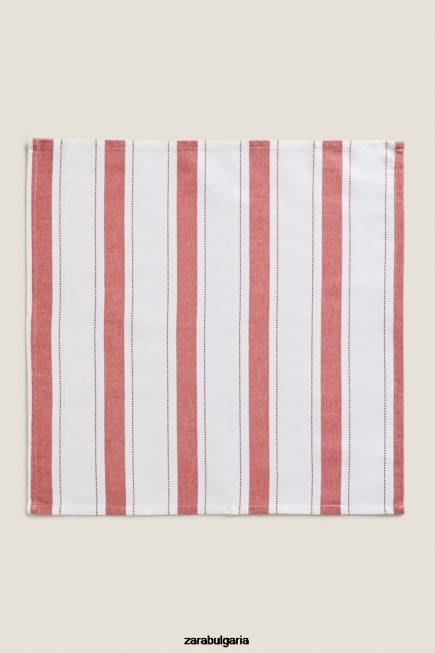Zara аксесоари 66FT1665 унисекс салфетки от боядисани конци (пакет от 2) тухла