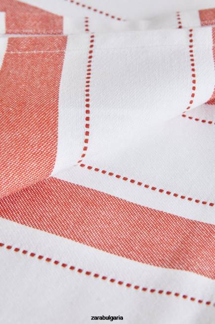 Zara аксесоари 66FT1665 унисекс салфетки от боядисани конци (пакет от 2) тухла