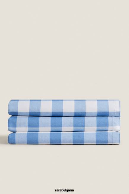 Zara аксесоари 66FT1668 унисекс смола карирана покривка син