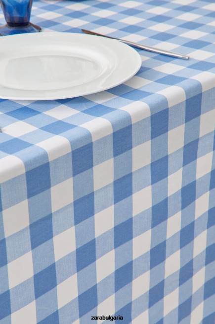 Zara аксесоари 66FT1668 унисекс смола карирана покривка син