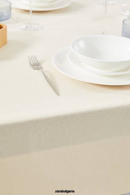 Zara аксесоари 66FT1674 унисекс раирана покривка с боядисана нишка син