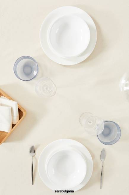 Zara аксесоари 66FT1674 унисекс раирана покривка с боядисана нишка син