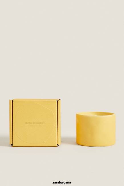 Zara аксесоари 66FT1755 унисекс (150 г) свещ с аромат на лимонов бергамот бяло