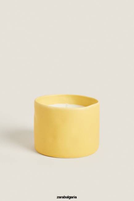 Zara аксесоари 66FT1755 унисекс (150 г) свещ с аромат на лимонов бергамот бяло