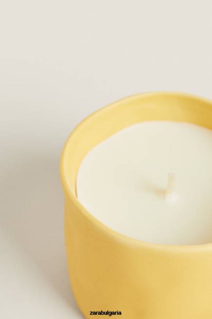 Zara аксесоари 66FT1755 унисекс (150 г) свещ с аромат на лимонов бергамот бяло