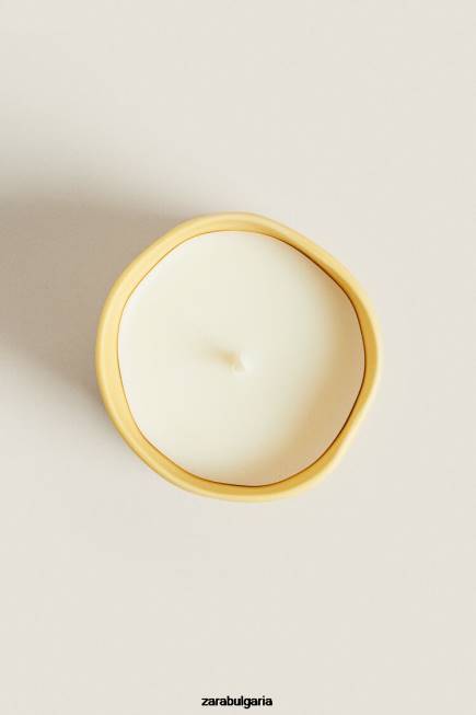 Zara аксесоари 66FT1755 унисекс (150 г) свещ с аромат на лимонов бергамот бяло