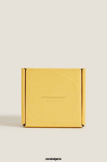 Zara аксесоари 66FT1755 унисекс (150 г) свещ с аромат на лимонов бергамот бяло