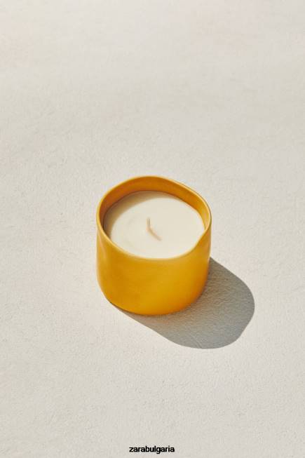 Zara аксесоари 66FT1755 унисекс (150 г) свещ с аромат на лимонов бергамот бяло