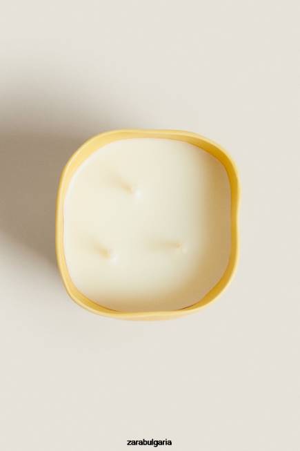 Zara аксесоари 66FT1756 унисекс (430 g) свещ с аромат на лимонов бергамот бяло