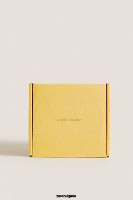 Zara аксесоари 66FT1756 унисекс (430 g) свещ с аромат на лимонов бергамот бяло