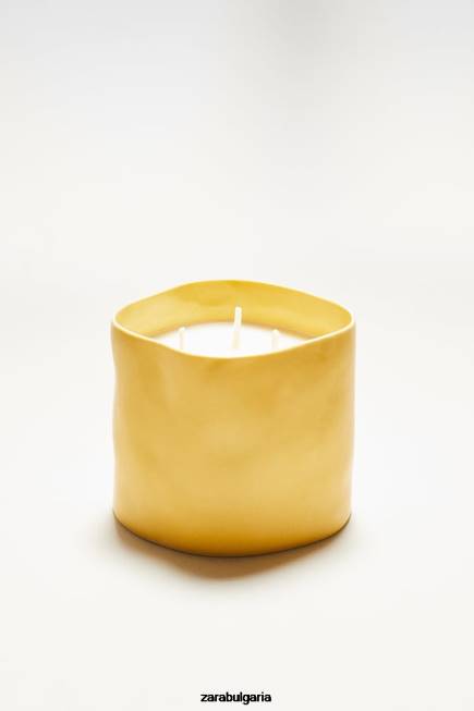 Zara аксесоари 66FT1756 унисекс (430 g) свещ с аромат на лимонов бергамот бяло