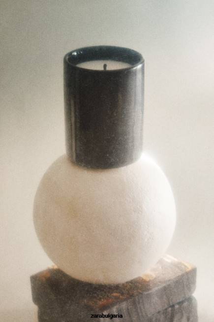 Zara аксесоари 66FT1760 унисекс (80 г) лека памучна ароматизирана свещ камък