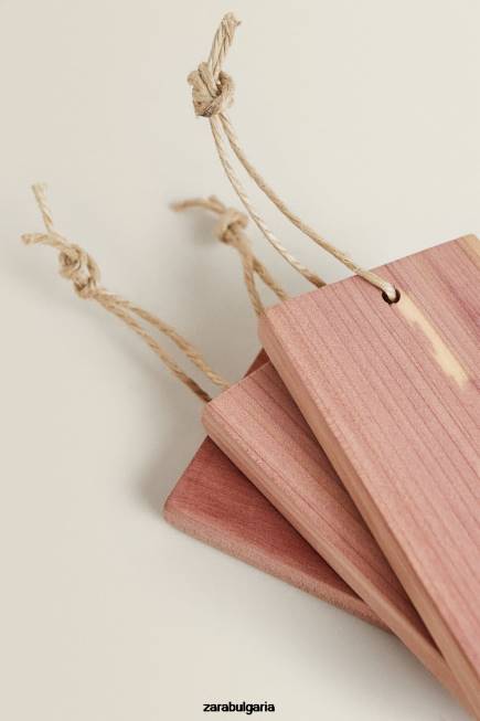 Zara аксесоари 66FT1765 унисекс кедрови блокове с примка за окачване (пакет от 6) светло бежово