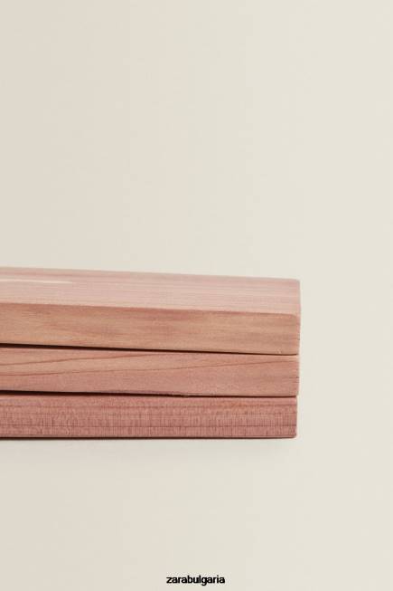 Zara аксесоари 66FT1765 унисекс кедрови блокове с примка за окачване (пакет от 6) светло бежово
