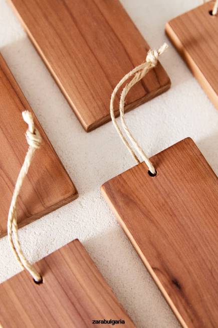 Zara аксесоари 66FT1765 унисекс кедрови блокове с примка за окачване (пакет от 6) светло бежово