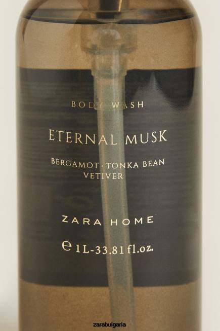 Zara аксесоари 66FT1774 унисекс (34 унции) течен сапун за тяло с вечен мускус сиво