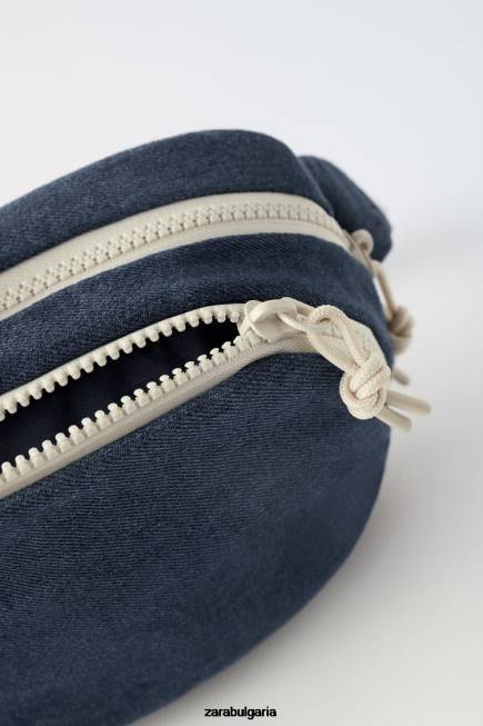 Zara аксесоари 66FT1534 деца дънкова чанта за колан дънково синьо