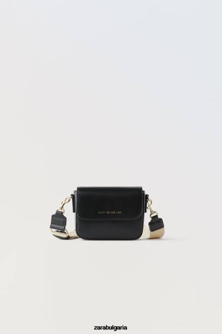 Zara аксесоари 66FT1538 деца основна чанта през рамо черен