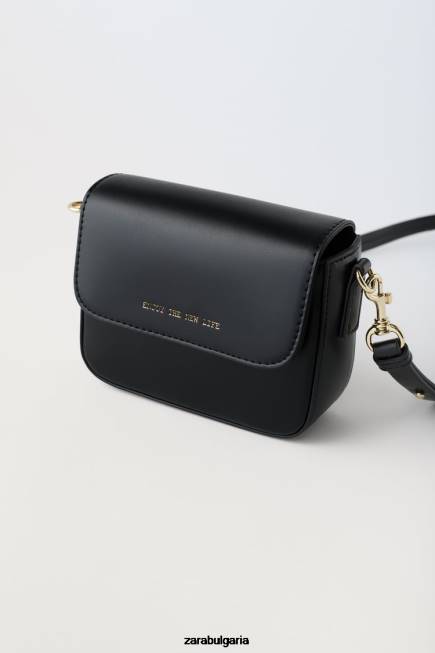 Zara аксесоари 66FT1538 деца основна чанта през рамо черен