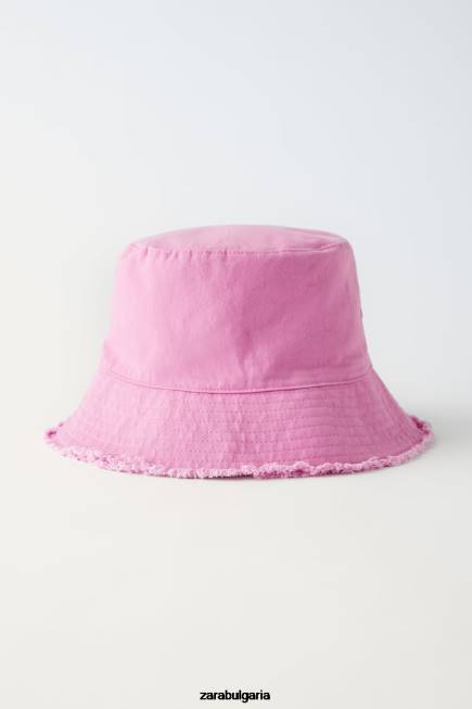 Zara аксесоари 66FT1540 деца протрита шапка от кепър лилаво