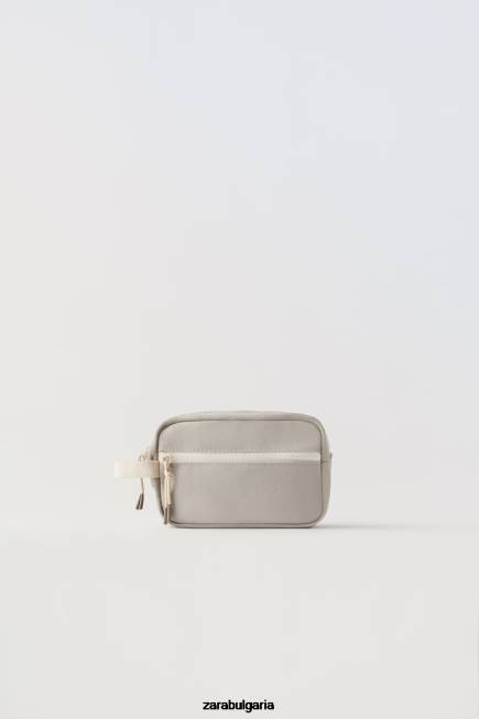 Zara аксесоари 66FT1544 деца ретро тоалетна чанта пясъчно кафяво