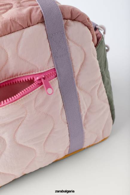 Zara аксесоари 66FT1561 деца многоцветна ватирана чанта розово