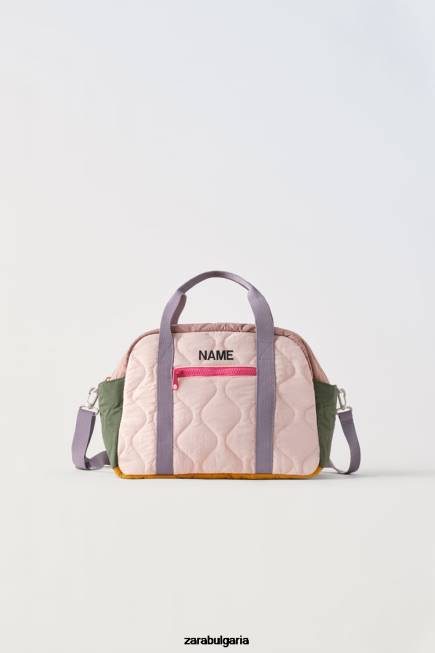 Zara аксесоари 66FT1561 деца многоцветна ватирана чанта розово
