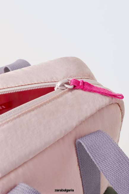 Zara аксесоари 66FT1562 деца многоцветна ватирана раница розово