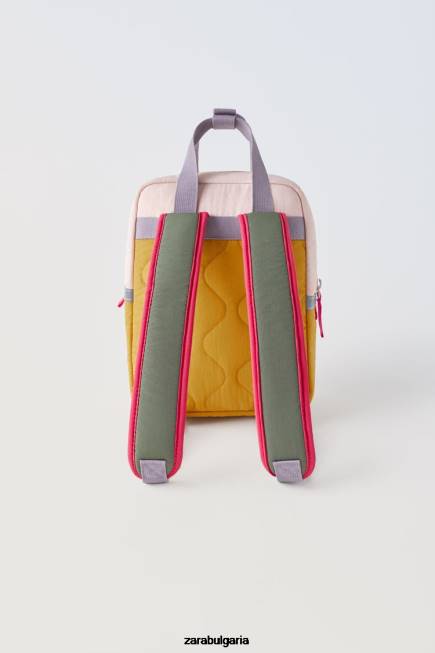 Zara аксесоари 66FT1562 деца многоцветна ватирана раница розово