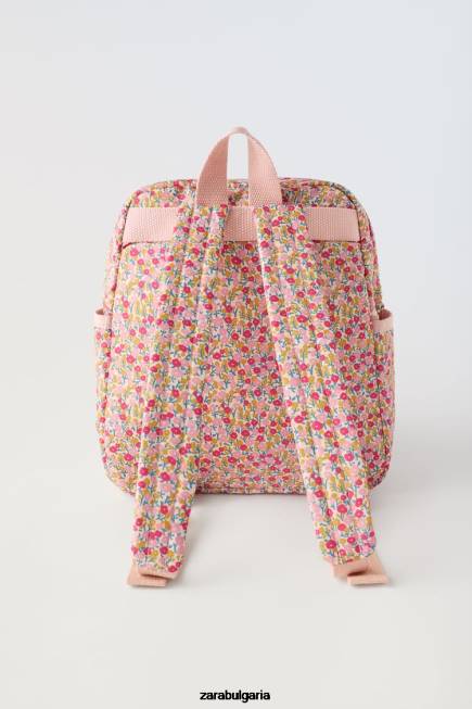 Zara аксесоари 66FT1570 деца флорална раница розово