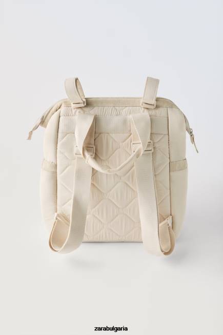 Zara аксесоари 66FT1573 деца ватирана раница за бременни мръсно бяло