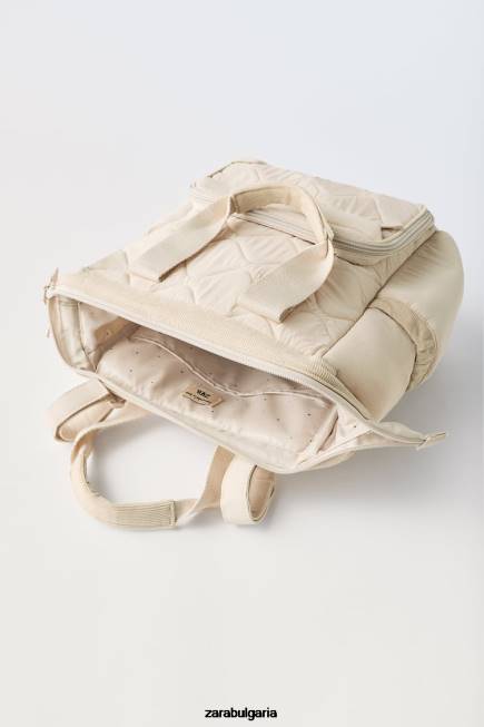 Zara аксесоари 66FT1573 деца ватирана раница за бременни мръсно бяло