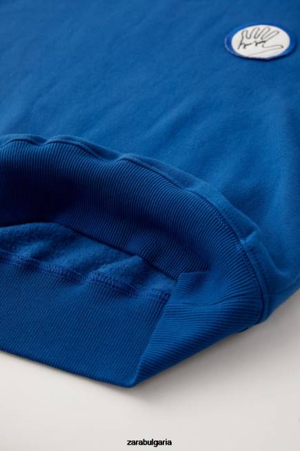 Zara облекло 66FT1520 деца суичър java jacobs кобалт