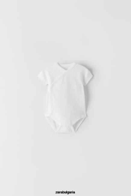 Zara облекло 66FT1575 деца три пакета бодита с къс ръкав бяло